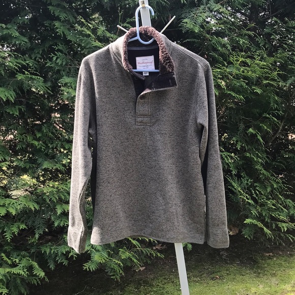 Original Weatherproof Vintage Mens Long Sleeve Knit Jersey, Gray, Size Medium - Picture 3 of 10